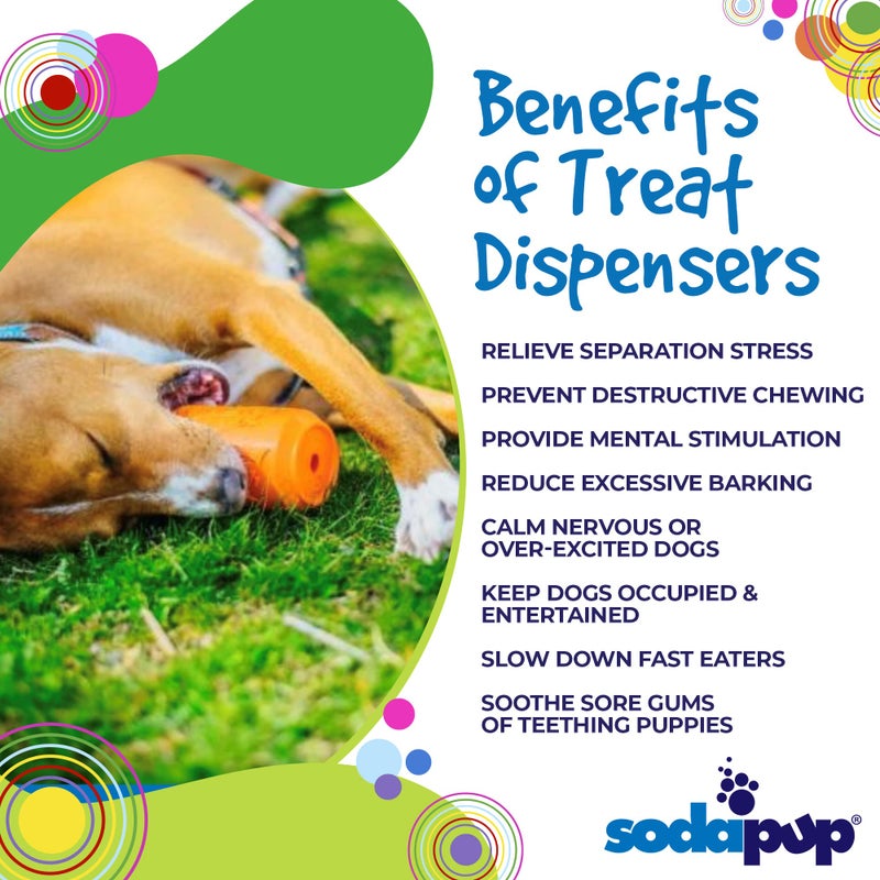 SodaPup Soda Can â€“ Durable Dog Treat Dispenser & Chew Toy Made in USA from Non-Toxic, Pet Safe, Food Safe Natural Rubber Material for Mental Stimulation, Problem Chewing, Calming Nerves, & More - Image 4